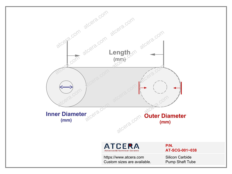 Drawing of Silicon Carbide Pump Shaft Tube