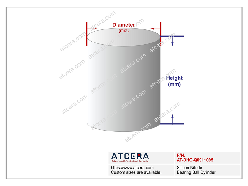 Drawing of Silicon Nitride Bearing Ball Cylinder