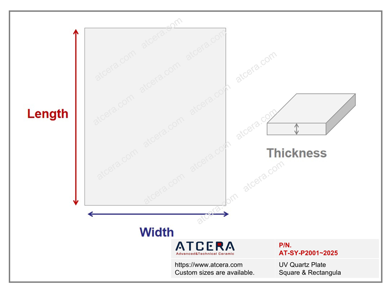 UV Quartz Plate Square & Rectangular