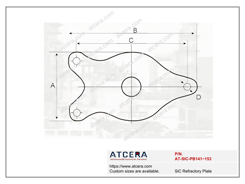 Drawing of SiC Refractory Plate