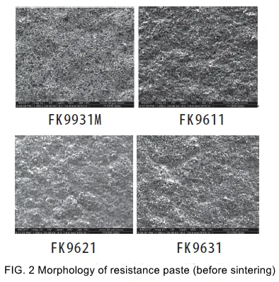 FIG. 2 Morphology of resistance paste (before sintering)